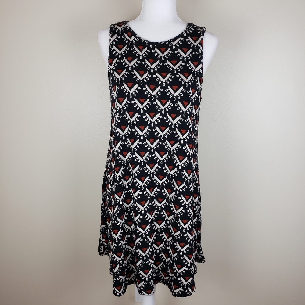 LOFT Smocked Back Jersey Knit Swing Dress, sz M